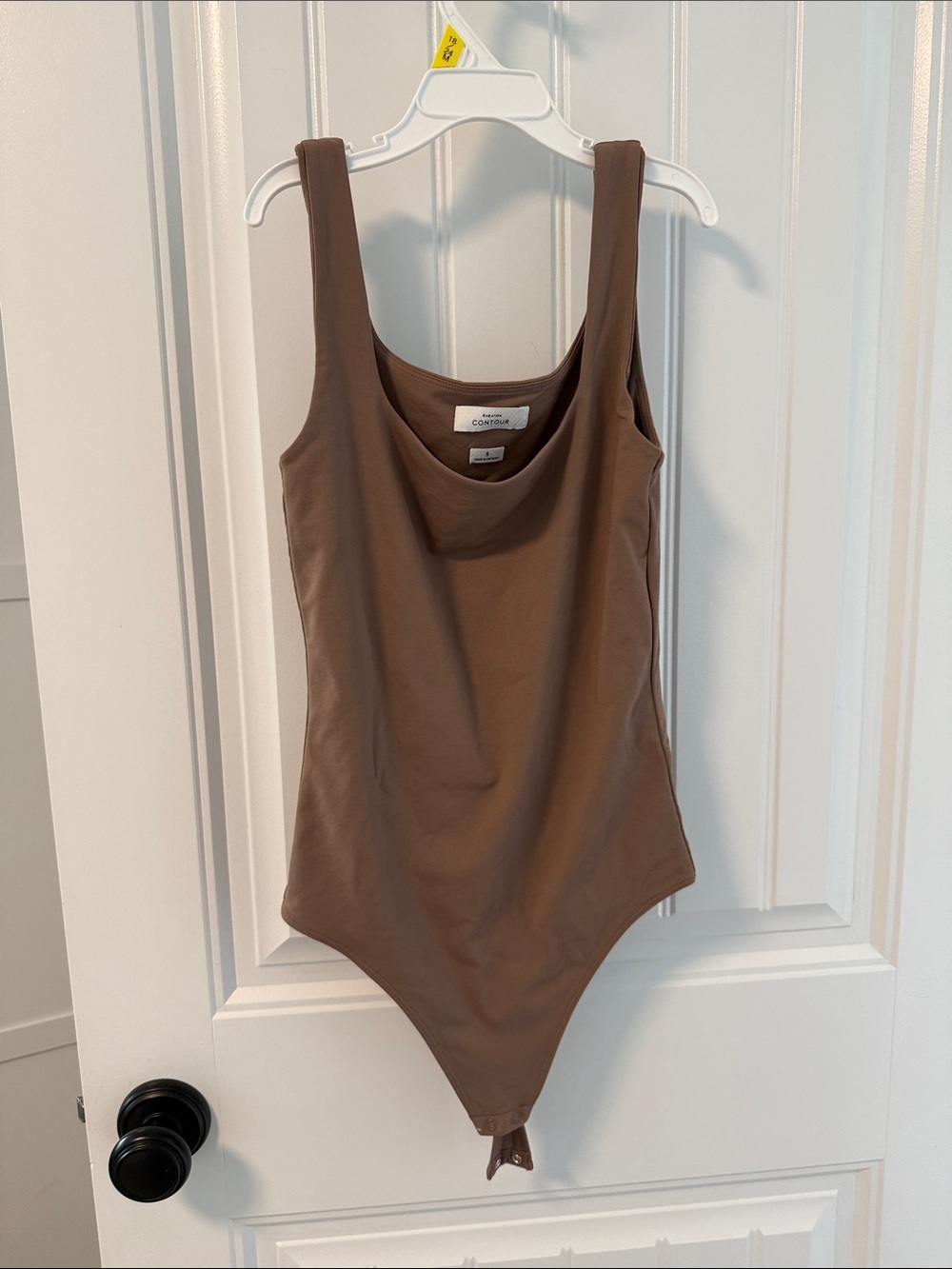 Babaton Brown Scoop Neck One-Piece Bodysuit